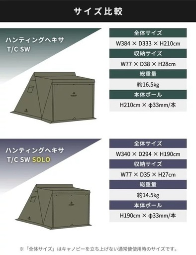 DUCKNOT ダックノット ハンティングヘキサ T/C SW SOLO チャコール キャンプ用品 テント