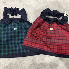 familiarワッペン使用 お食事エプロン 4セット
