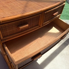 ラタン製５段チェストの画像