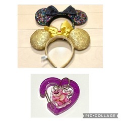 【使用品】ディズニーランド　カチューシャ　ディズニー限定カラビナ付き