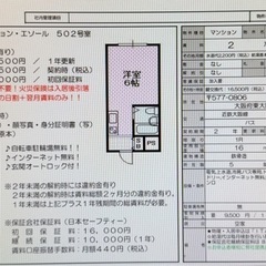 インテリジェントマンション，エソール　502号