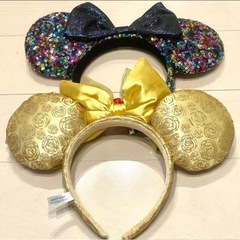 【使用品】ディズニーランド　カチューシャ　ディズニー限定カラビナ付きの画像
