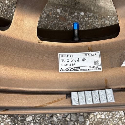 高級鍛造ホイール　ボルクレーシングte37 4本セット