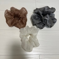 美品☆大きめのシュシュ3個セット 