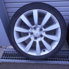 【室内保管】  夏タイヤ 215/45R18 +三菱純正　5穴ア...