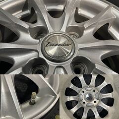 【BS BLIZZAK VRX2 165/65R14】スタッドレス【HOT STUFF Exceeder 14インチ 5J4HPCD100+38】21年製 バリ溝 ルーミー等　(KTK397)クレジットカード QRコード決済可能の画像