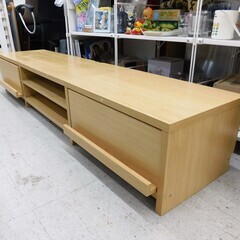 【恵庭】NITORI　ニトリ　テレビボード　テレビ台　ローボード　テレビ収納　180cm　引き出し　木目調　中古品の画像