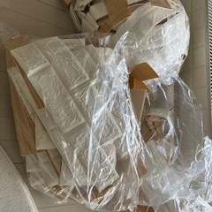 可愛い白レンガ調壁紙シール7枚(端材付き)の画像
