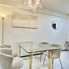 FrancFranc フェリシテ ダイニングテーブル クリア 160 ガラス