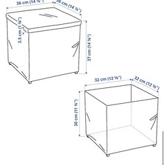IKEA スツール　2つセット　収納家具　２脚　収納イス　の画像