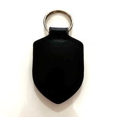 【PORSCHE 】ポルシェ クレストキーホルダー　キーリング　キータグ 黒の画像