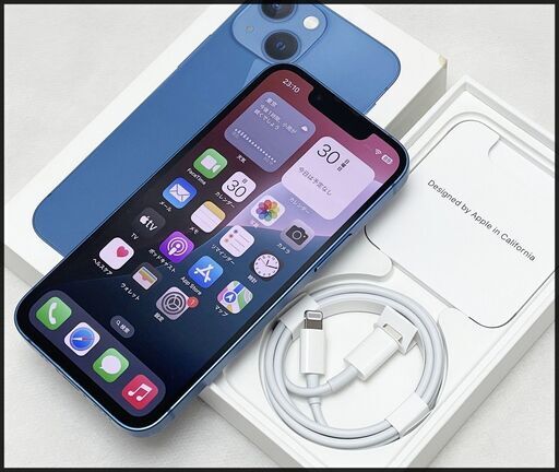 中古 iPhone13 mini 256GB ブルー MLJN3J/A (docomo 〇判定) バッテリー状態 82%