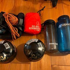 登山バッグやシュラフその他関連アイテムの画像
