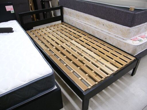 シングルベッド マットレス付き シングル ベッド シングル ダークブラウン こげ茶 コンセント付き 寝具 札幌市厚別区 厚別店