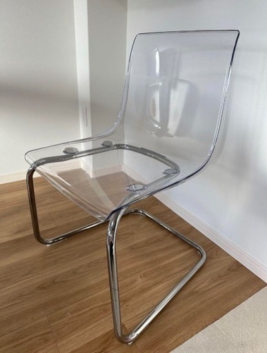 【送料込】IKEA TOBIAS トービアス 透明アクリルダイニングチェア 2脚 TOBIAS トービアス チェア, 透明, クロムメッキ - IKEA