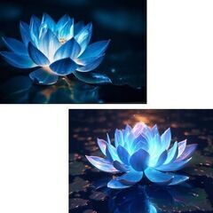 光るロータスネックレス/蓮の花（新品）の画像