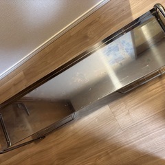 【商談中】コンロ奥ラック ２段 ステンレス棚板　キッチンラックの画像