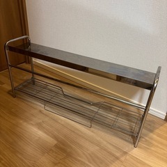 【商談中】コンロ奥ラック ２段 ステンレス棚板　キッチンラックの画像