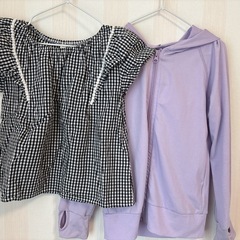 【お話中】👧👚120cmカーディガン&キュロット&トップス&インナー肌着7点set!!中古美品の画像