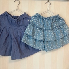 【お話中】👧👚120cmカーディガン&キュロット&トップス&インナー肌着7点set!!中古美品の画像