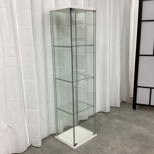KC-58【新入荷　リサイクル品】IKEA デトルフ　ガラスコレクションボード　白