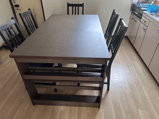 受け渡し確定）IKEAダイニングテーブル＆椅子5脚