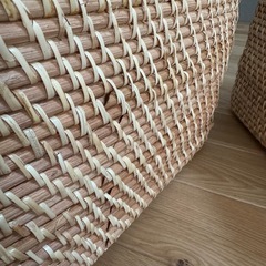 【新品　未使用】　
無印良品　重なるラタン角型バスケット・大の画像