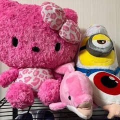 ぬいぐるみ 4点セット おもちゃ キティ　ミニオン 目玉おやじ イルカ