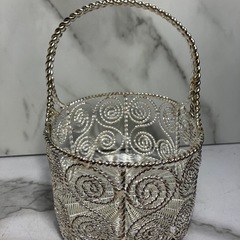 ☆値下げ☆O 2503-1012 Martion シルバーバスケット 中古美品の画像