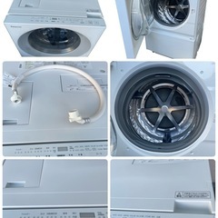 ★美品❗️Panasonic ドラム式洗濯乾燥機　NA-VG770L 2023年製　ホワイト　Cuble キューブル　　左開き　7kg　の画像