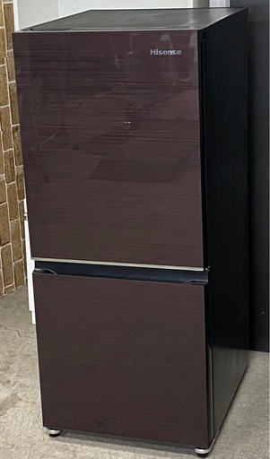 美品 Hisense 2ドア冷蔵庫 135L 2022年製 HR-G13C ブラウン ハイセンス 札幌市東区中沼町