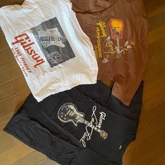 廃番UNIQLOコラボGIBSONTシャツ3枚セットエレキギターアコースティックギターレスポールハミングバードファイヤーバードの画像