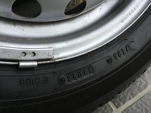 ダイハツ純正 4J 12インチスチールホイール 2024年製造 ダンロップ VAN01 145／80R12 6P.R 4本set ハイ