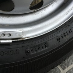 ダイハツ純正 4J 12インチスチールホイール 2024年製造 ダンロップ VAN01 145／80R12 6P.R 4本set ハイゼットトラック カーゴ等にの画像