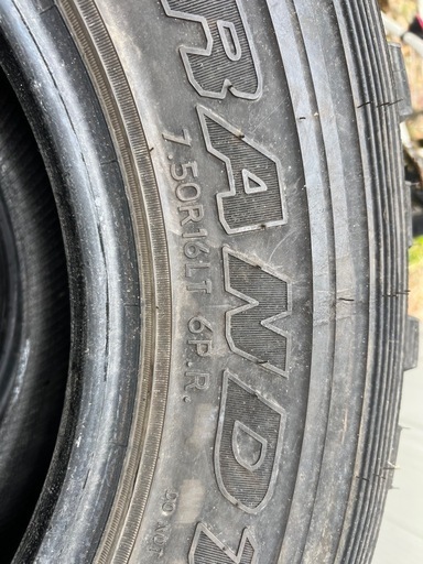 決まりました
7.50R16LT 6P.R. Grandtrek MT2 バリや