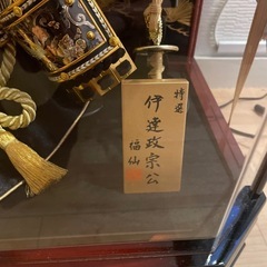 伊達政宗公 木製飾り ガラスケース入の画像