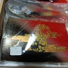 赤黒草履バッグ未使用ｌサイズの画像