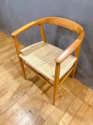 お値下げ中‼️無印良品　ペーパーコードアームチェア オーク材