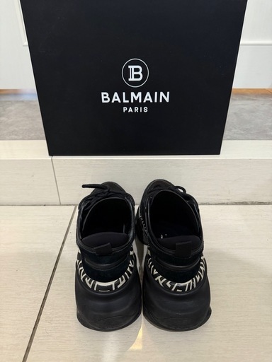 BALMAIN ブラック モノグラム B-Bold ローカットスニーカー