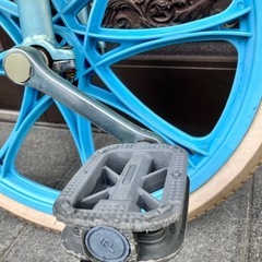 一輪車20インチ水色の画像