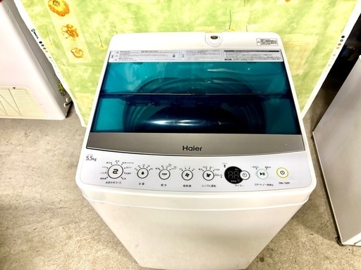 2018年製 Haier全自動電気洗濯機5.5Kg (コジカ電気) 木田の生活 2018年製 Haier全自動電気洗濯機5.5Kg (コジカ電気) 木田の生活