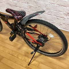 【小学生用】整備済中古自転車 ブリヂストン 24型エクスプレスJr 身長122cm程度から 黒赤色 <自転車のオオムラ 静岡店>の画像