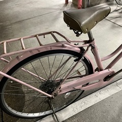 【完売御礼】【大人用】整備済 丸石 27型自動点灯 プリンク 中古自転車 婦人車 ピンク色 <自転車のオオムラ 静岡店>の画像