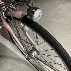 【完売御礼】【大人用】整備済 丸石 27型自動点灯 プリンク 中古自転車 婦人車 ピンク色 <自転車のオオムラ 静岡店>の画像