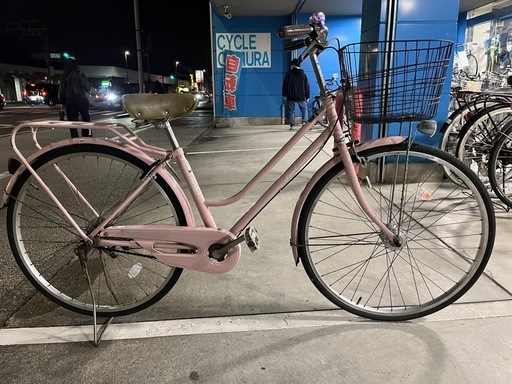 【完売御礼】【大人用】整備済 丸石 27型自動点灯 プリンク 中古自転車 婦人車 ピンク色 <自転車のオオムラ 静岡店>