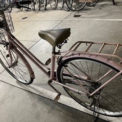 【完売御礼】【大人用】整備済 丸石 27型自動点灯 プリンク 中古自転車 婦人車 ピンク色 <自転車のオオムラ 静岡店>の画像