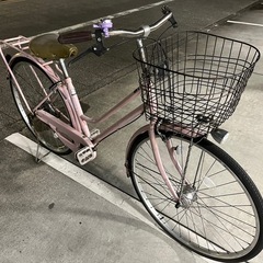 【完売御礼】【大人用】整備済 丸石 27型自動点灯 プリンク 中古自転車 婦人車 ピンク色 <自転車のオオムラ 静岡店>の画像