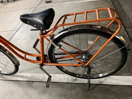 【大人用】整備済中古自転車 サイモト 26型ハシゴ型ルーシャス オレンジ色 <自転車のオオムラ 静岡店>
