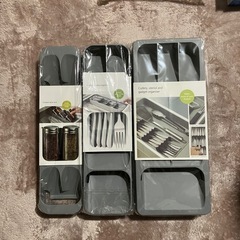 カトラリートレー 調味料トレー 3点セット キッチン収納 引き出...