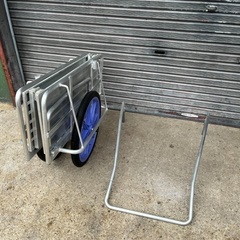アルミ製 軽量 小型 リヤカー 折りたたみ式 運搬車 二輪車 荷車 カート台車 収納コンパクトの画像
